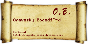 Oravszky Bocsárd névjegykártya